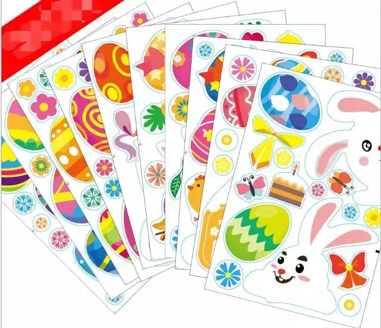 Easter Basket Bunny Vinyl Window Stickers x1pcs